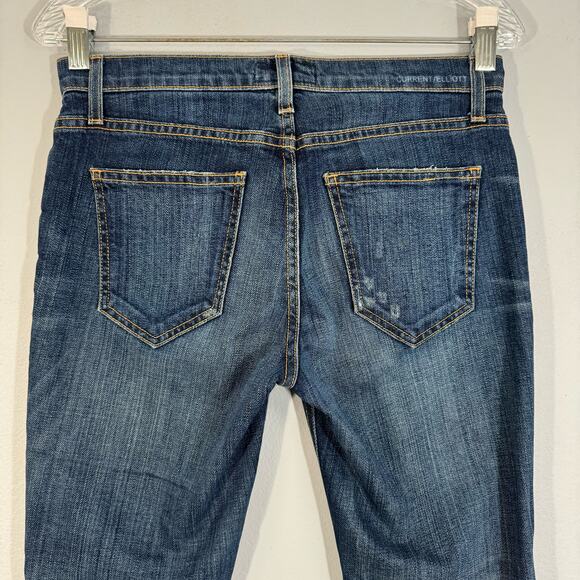 Current/Elliott The Cropped Straight Jean Court Coupe Droite - Picture 2 of 10